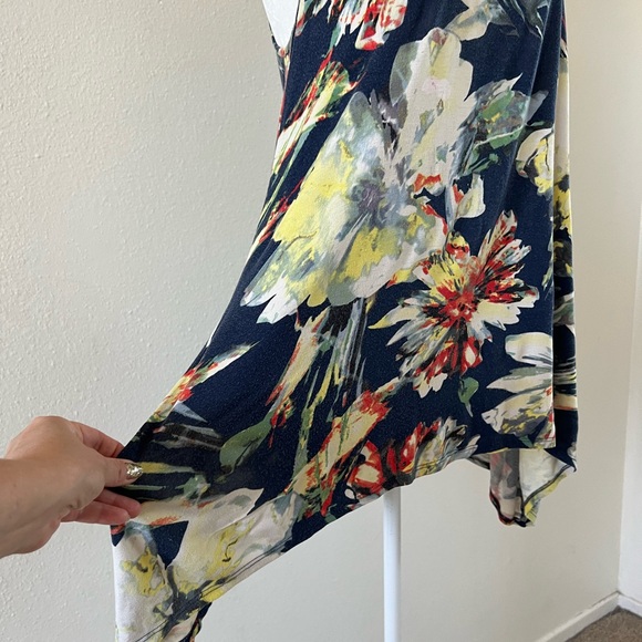 Weston Wear Women's floral Blouse tunic Top Sleeveless Tie in back boho  size M - Picture 3 of 9